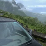 La reunion mai : route d’altitude sous averses, lagon