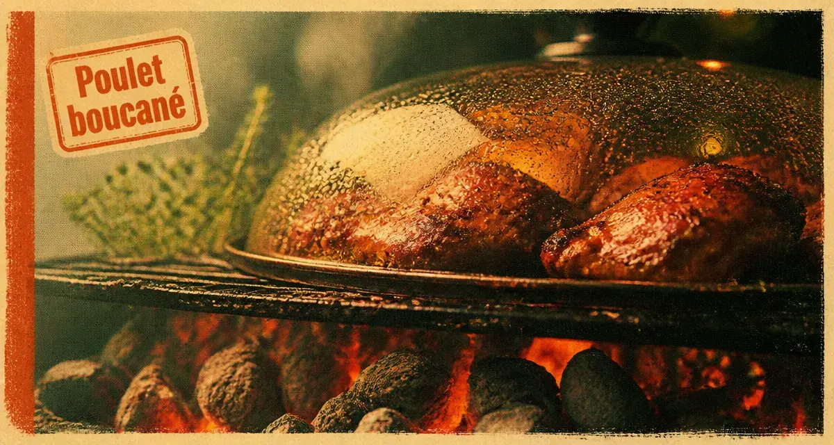 Recette poulet boucane : poulet boucané fumé au barbecue