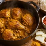 Cari poulet réunion avec sauce courte safran péi et riz