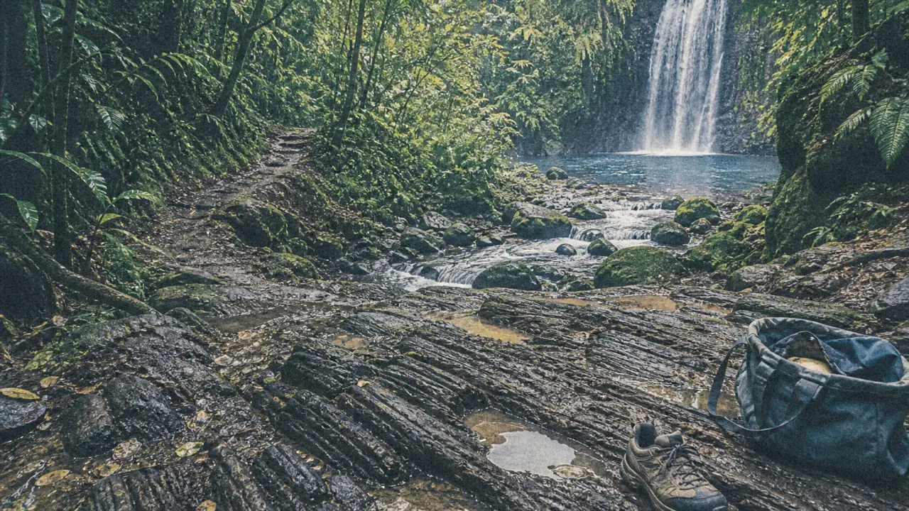 Cascade Paradis à Vieux-Habitants : randonnée, traversées de rivière, pluie