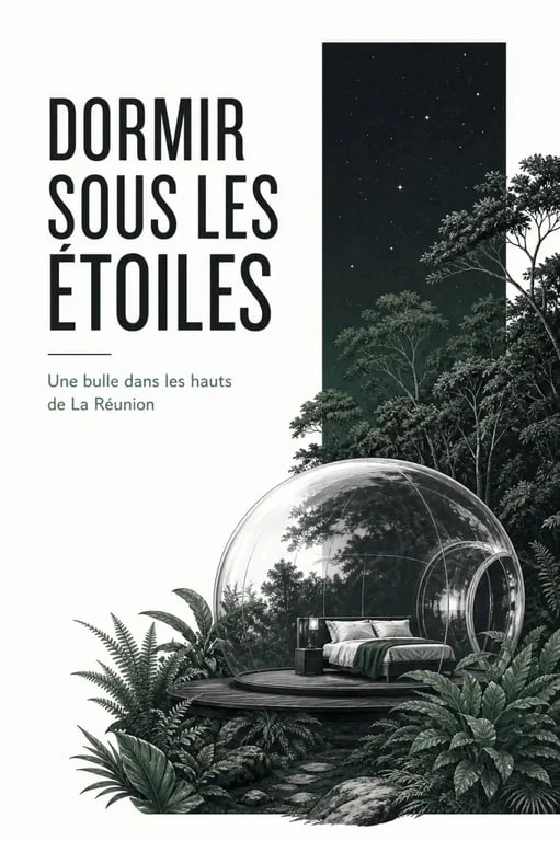 Logement insolite reunion : bulle transparente en forêt dans les hauts de La Réunion